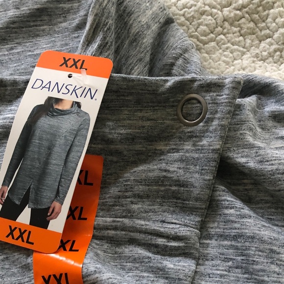 Danskin Heather Gray Cowl Neck Sweater - Picture 3 of 3